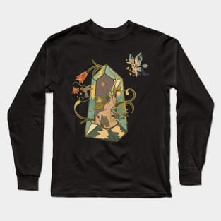 Vintage Hand Flower with Butterfly Long Sleeve T-Shirt